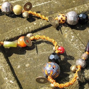 Close-up of the knotting used for the "Tribal" collection.
